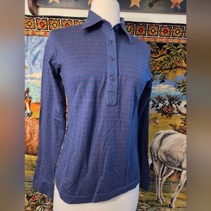 Vintage Par Four Long Sleeve Polo Golf Shirt